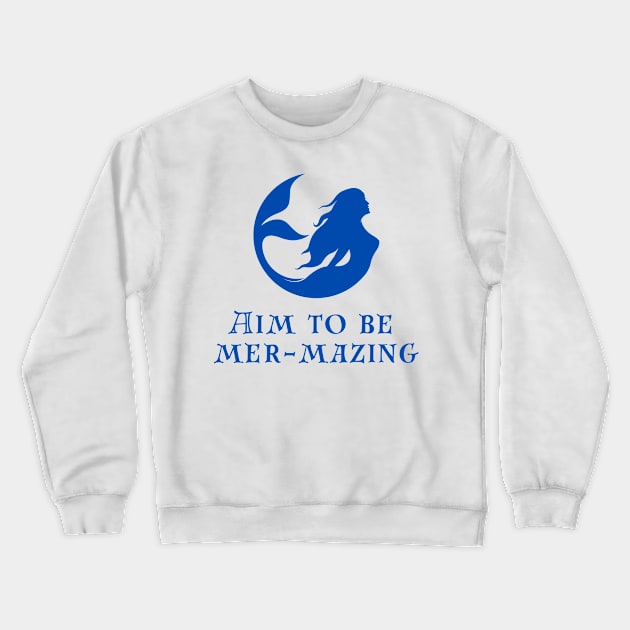 Mermaid ocean quote beach items Crewneck Sweatshirt by CameltStudio